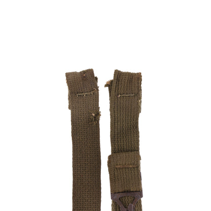 WWII U.S. M-1 Helmet Chinstraps with OD#7 Webbing