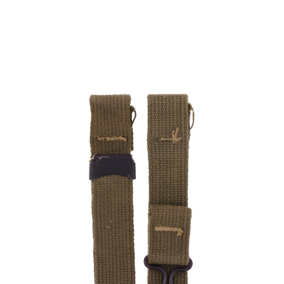 WWII U.S. M-1 Helmet Chinstraps with OD#7 Webbing