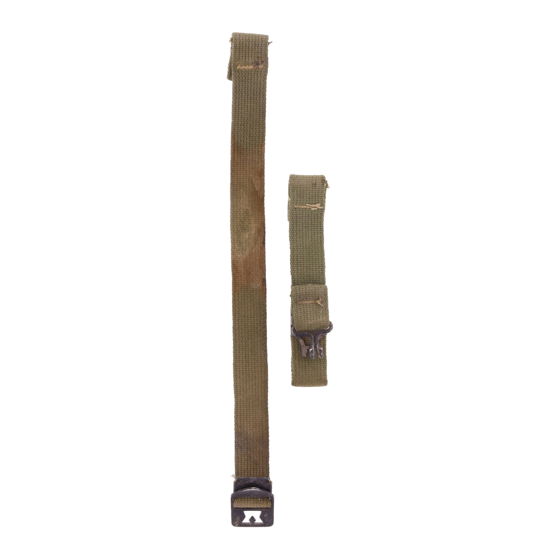WWII U.S. M-1 Helmet Chinstraps with OD#7 Webbing