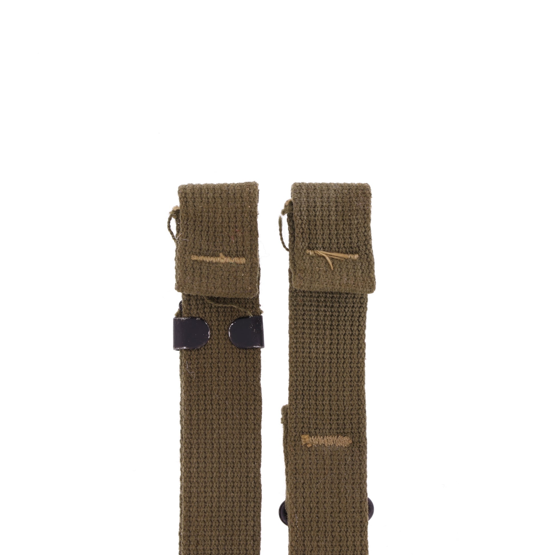 WWII U.S. M-1 Helmet Chinstraps with OD#7 Webbing