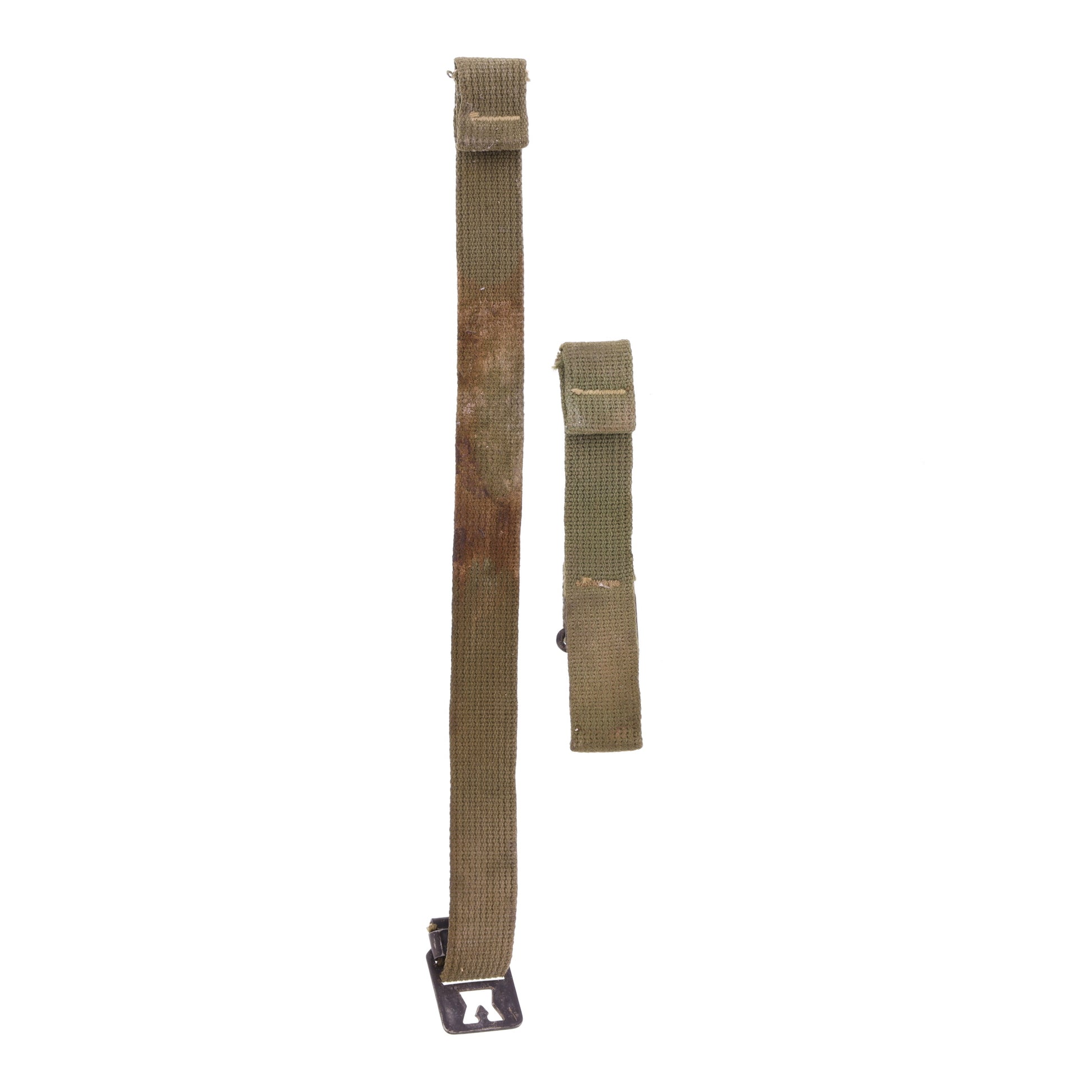 WWII U.S. M-1 Helmet Chinstraps with OD#7 Webbing