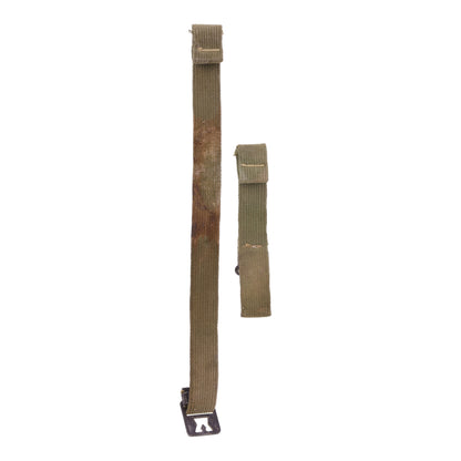 WWII U.S. M-1 Helmet Chinstraps with OD#7 Webbing