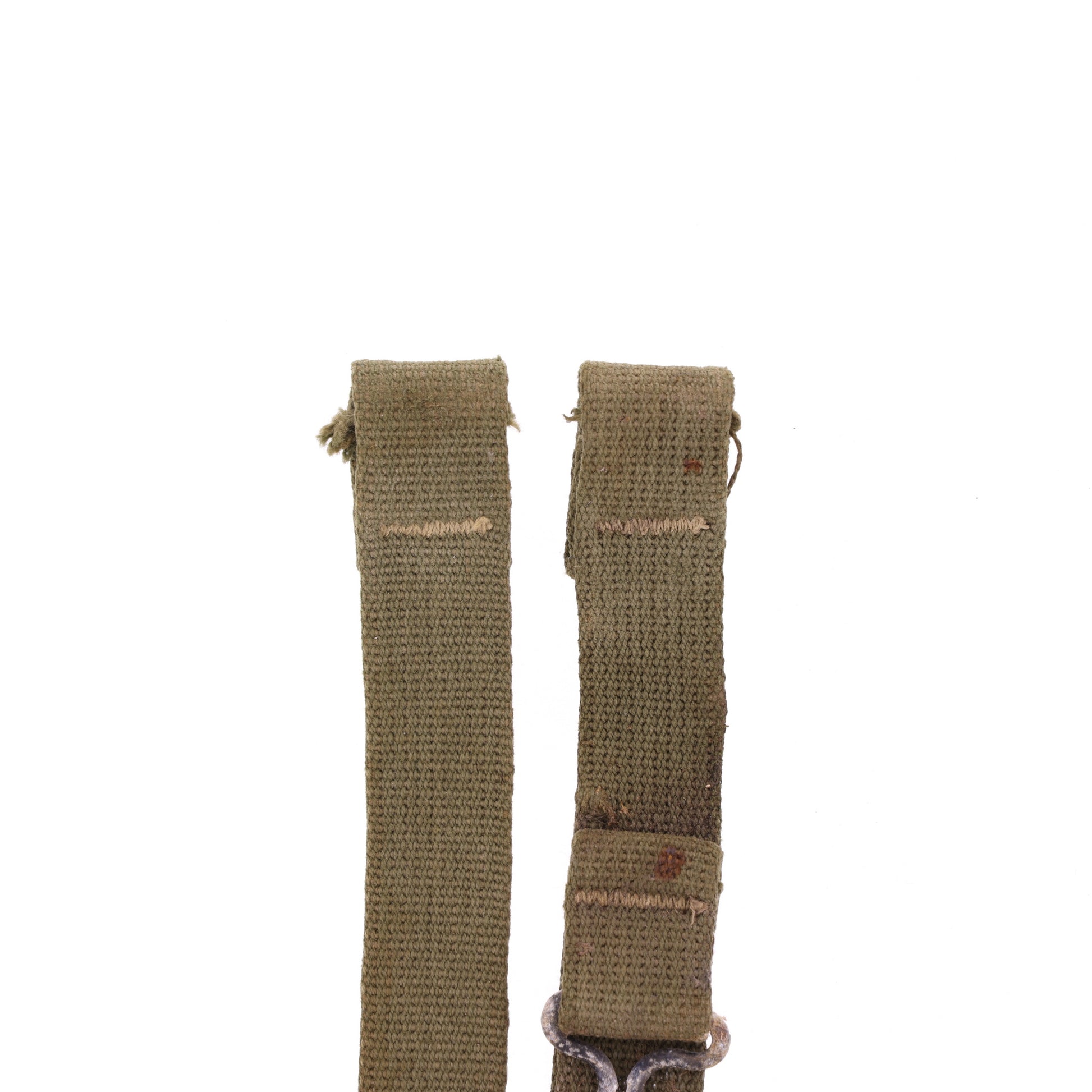 WWII U.S. M-1 Helmet Chinstraps with OD#7 Webbing