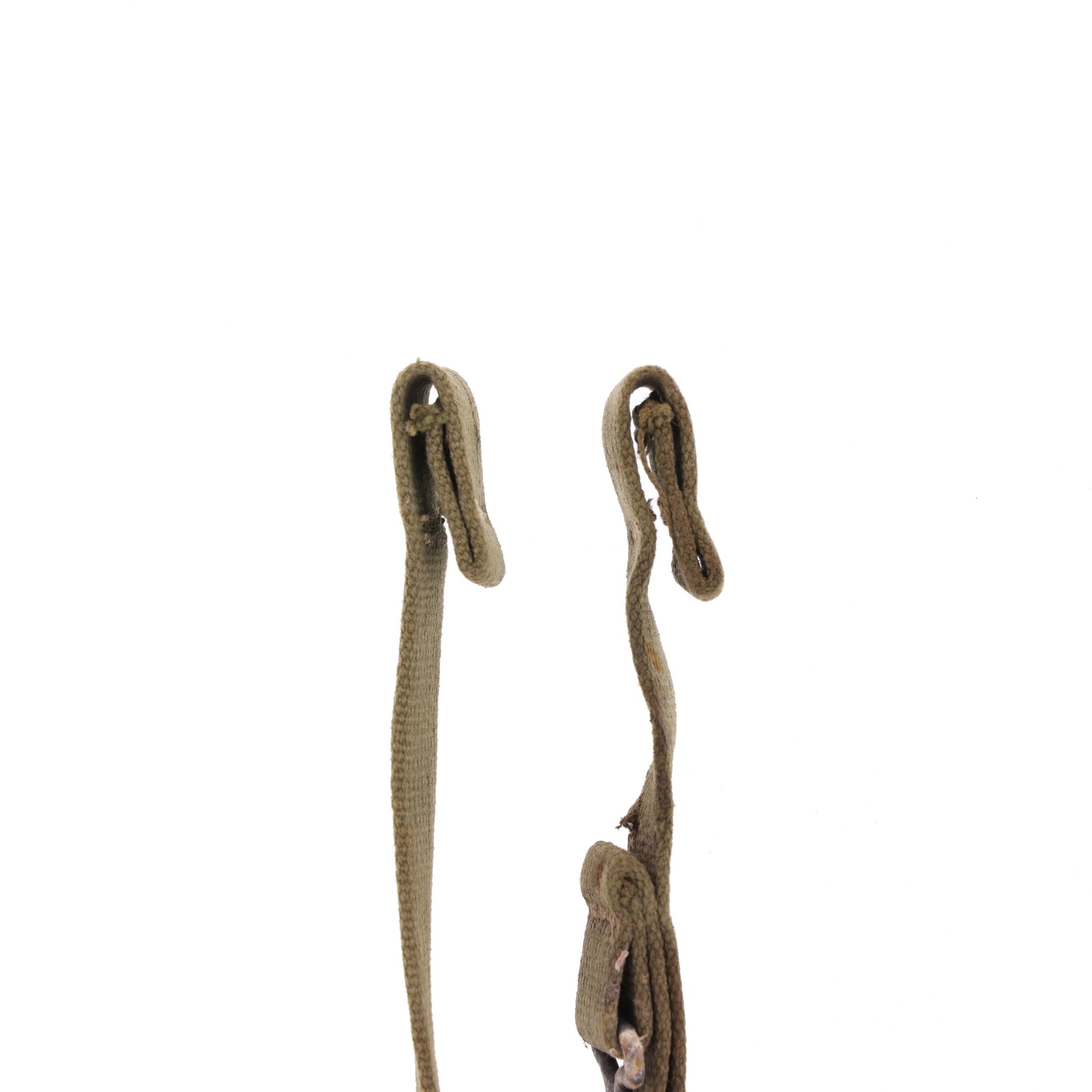 WWII U.S. M-1 Helmet Chinstraps with OD#7 Webbing
