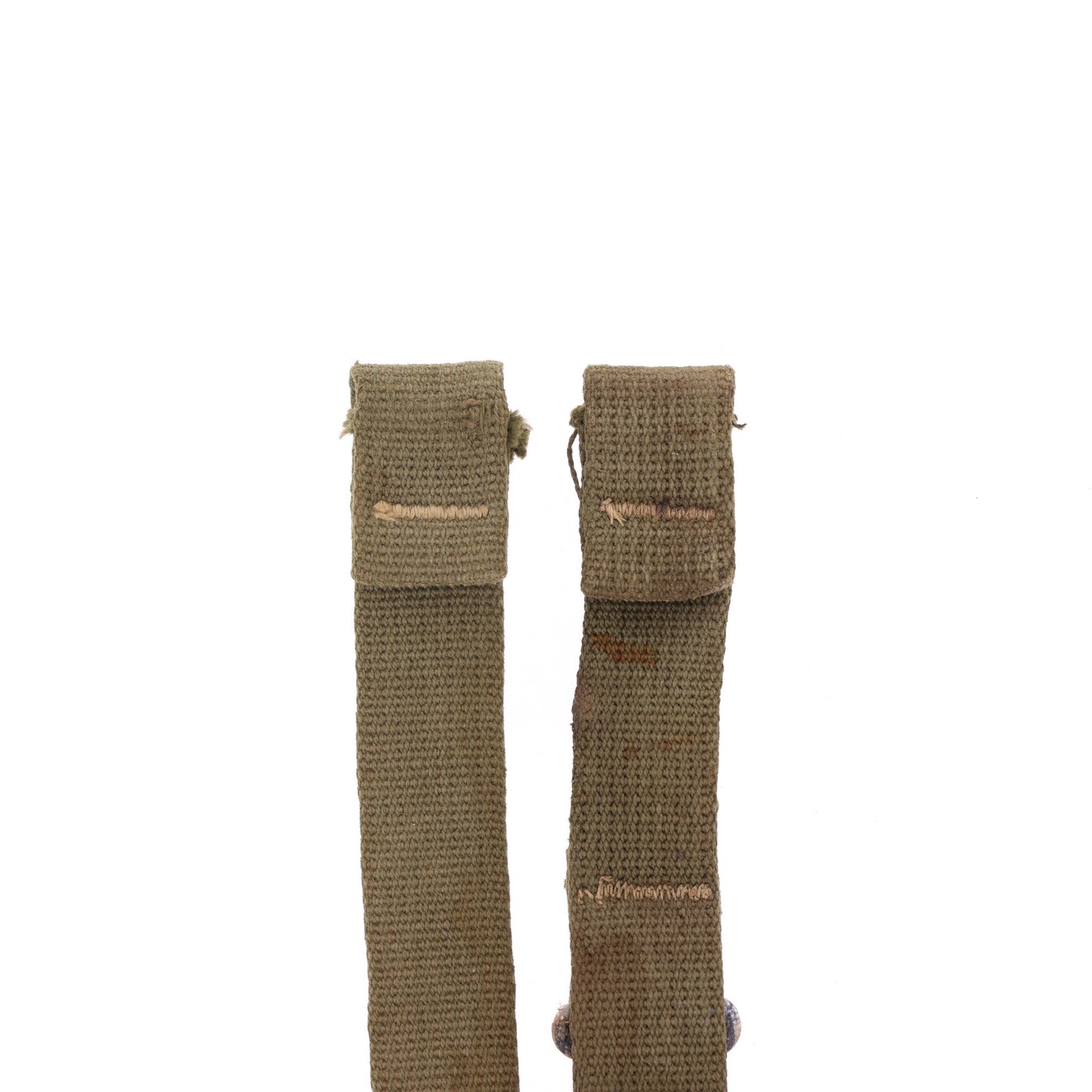 WWII U.S. M-1 Helmet Chinstraps with OD#7 Webbing