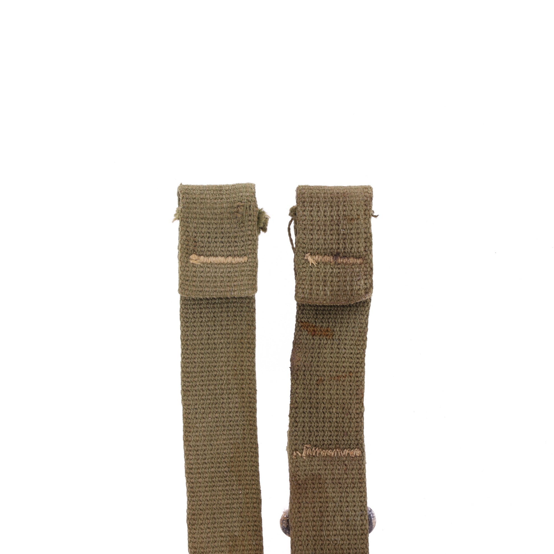 WWII U.S. M-1 Helmet Chinstraps with OD#7 Webbing
