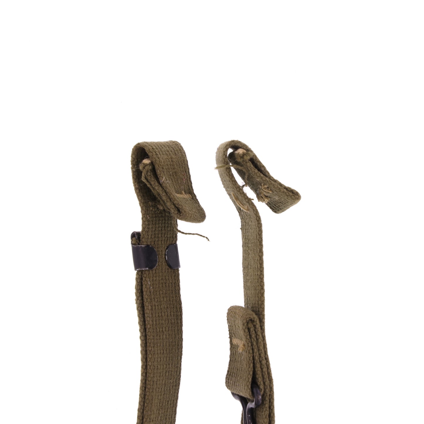 WWII U.S. M-1 Helmet Chinstraps with OD#7 Webbing