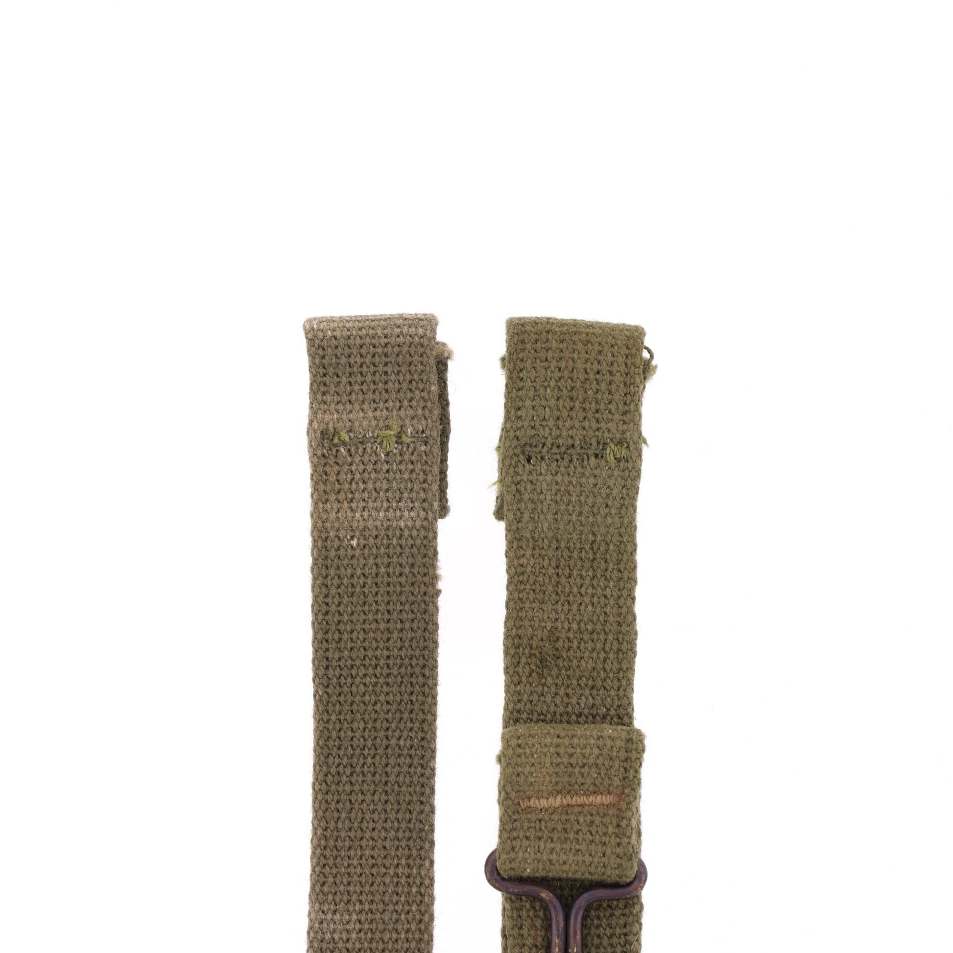 WWII U.S. M-1 Helmet Chinstraps with OD#7 Webbing