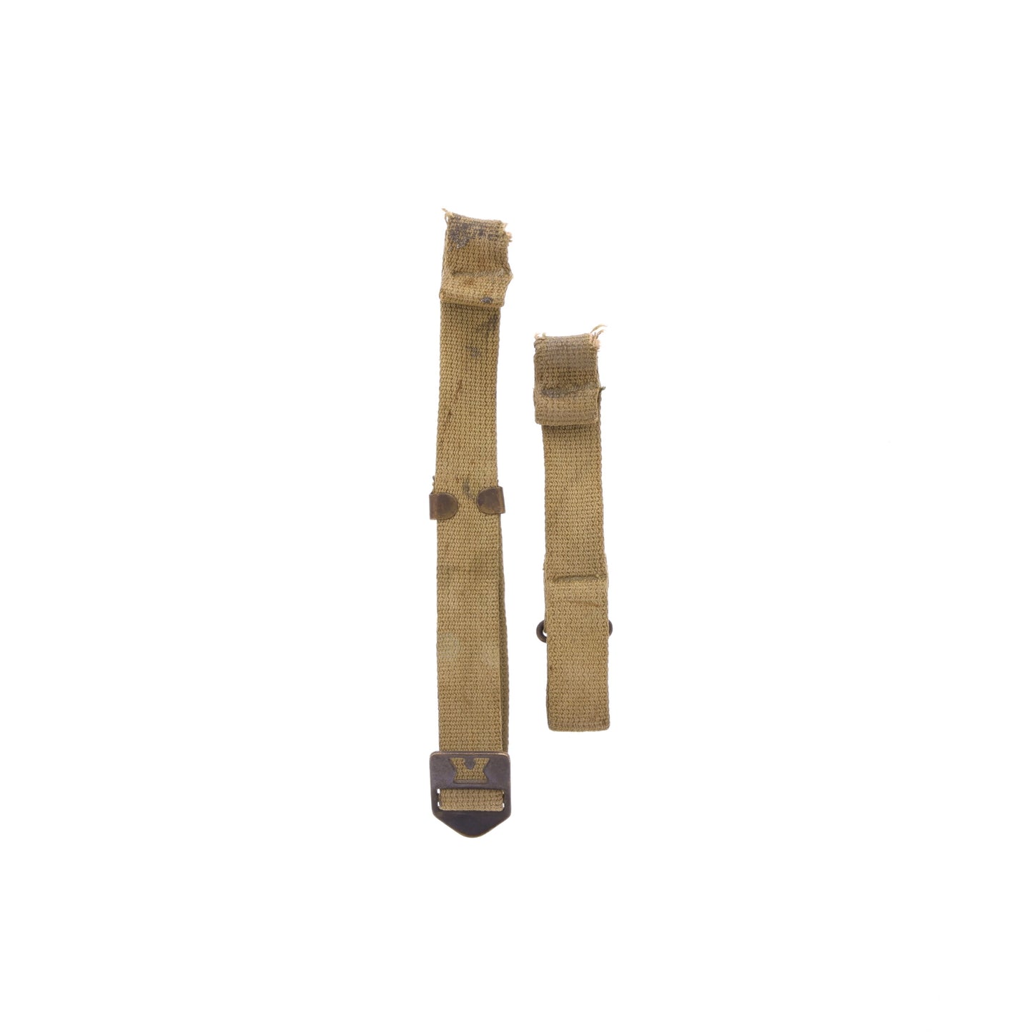 WWII U.S. M-1 Helmet Chinstraps with OD#3 Webbing