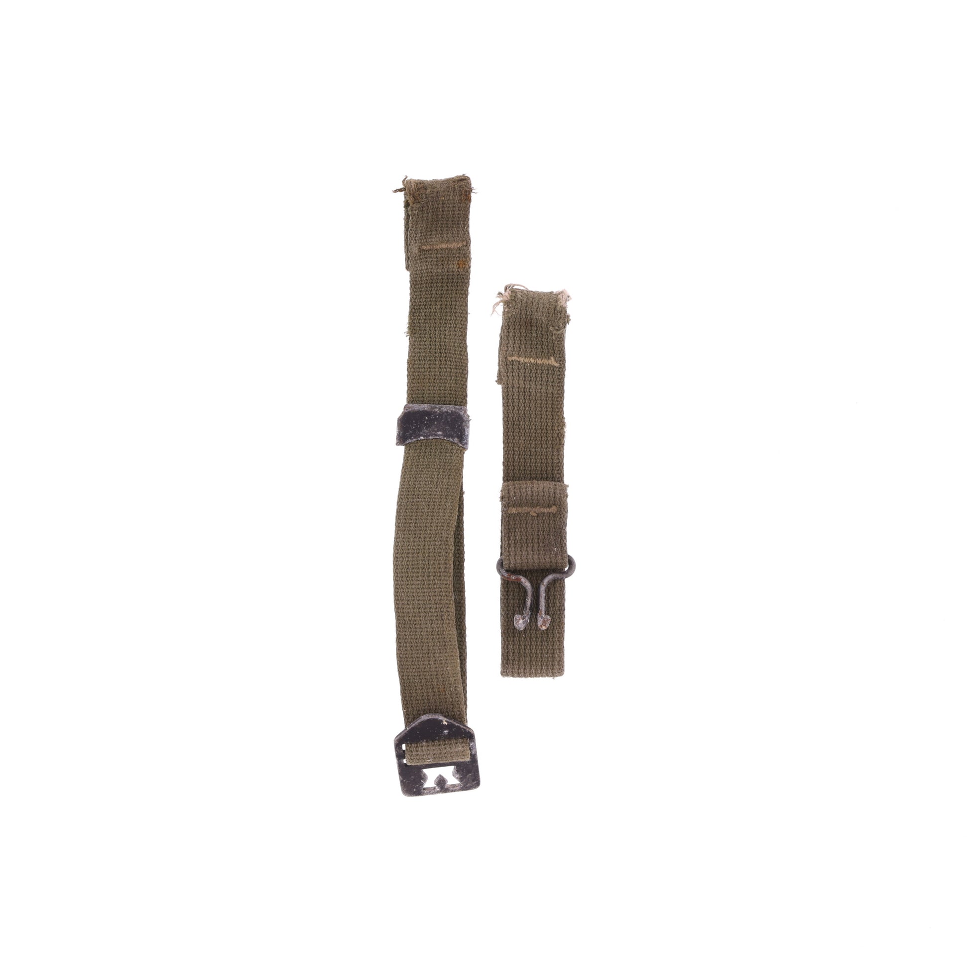 WWII U.S. M-1 Helmet Chinstraps with OD#7 Webbing