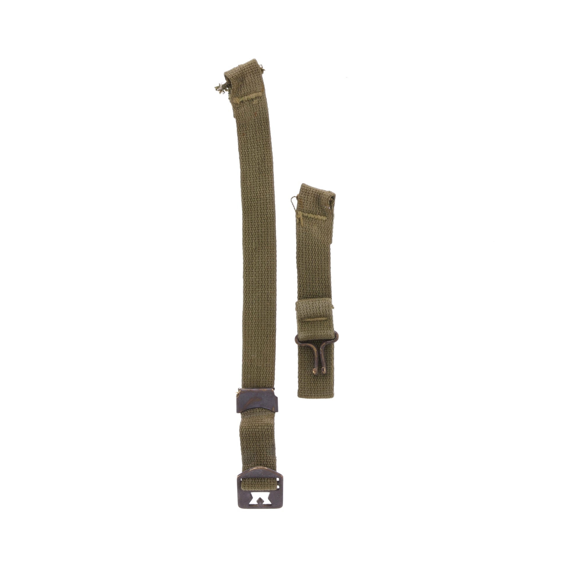 WWII U.S. M-1 Helmet Chinstraps with OD#7 Webbing