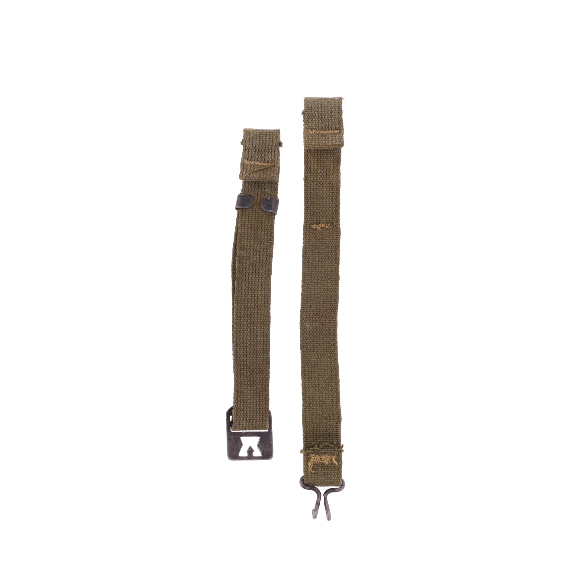 WWII U.S. M-1 Helmet Chinstraps with OD#7 Webbing