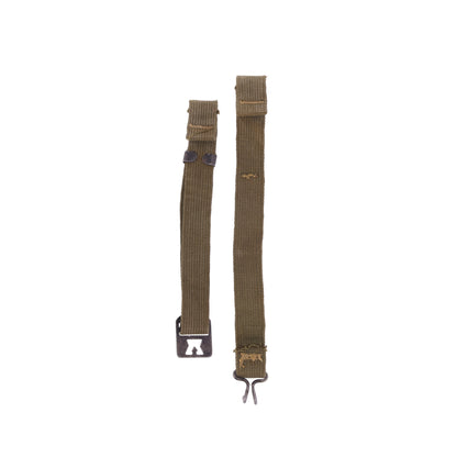 WWII U.S. M-1 Helmet Chinstraps with OD#7 Webbing