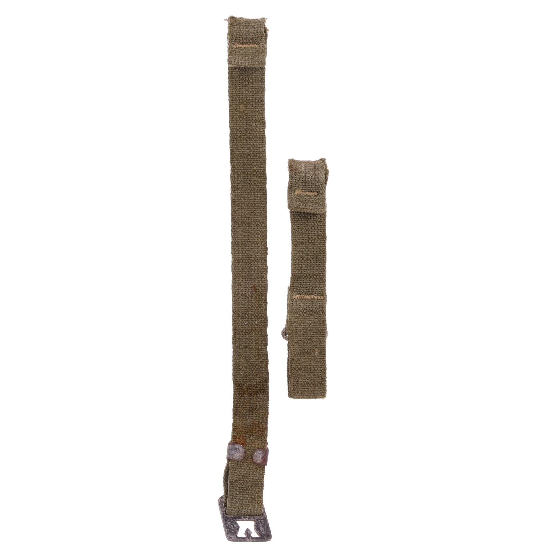 WWII U.S. M-1 Helmet Chinstraps with OD#7 Webbing