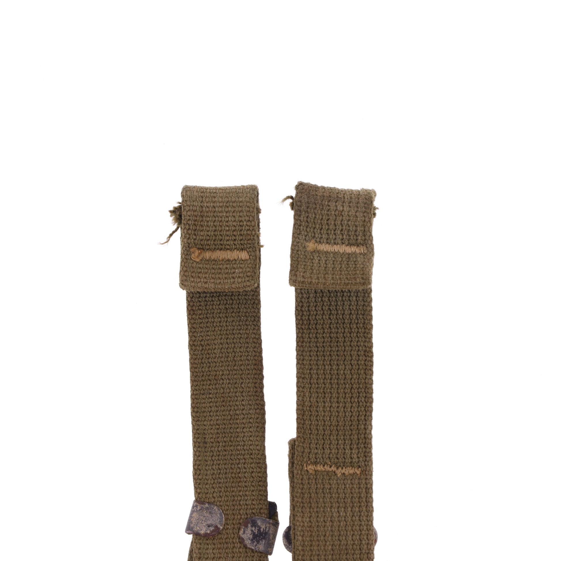 WWII U.S. M-1 Helmet Chinstraps with OD#7 Webbing