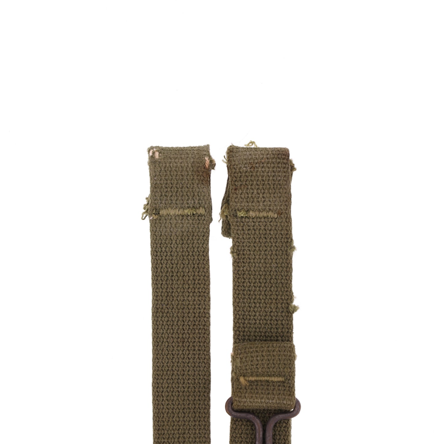 WWII U.S. M-1 Helmet Chinstraps with OD#7 Webbing