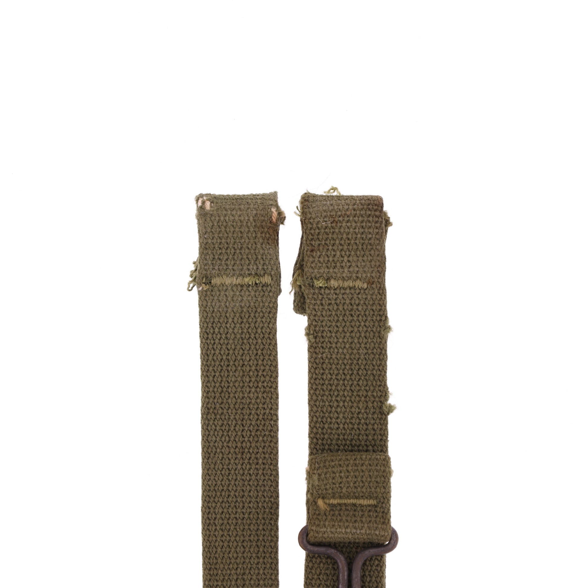 WWII U.S. M-1 Helmet Chinstraps with OD#7 Webbing