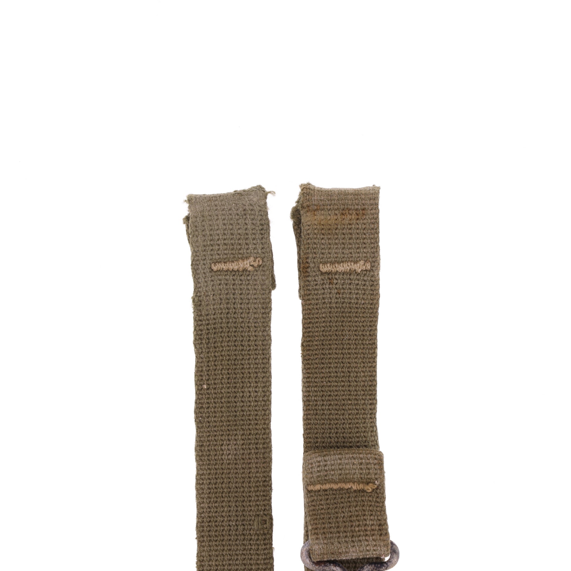WWII U.S. M-1 Helmet Chinstraps with OD#7 Webbing