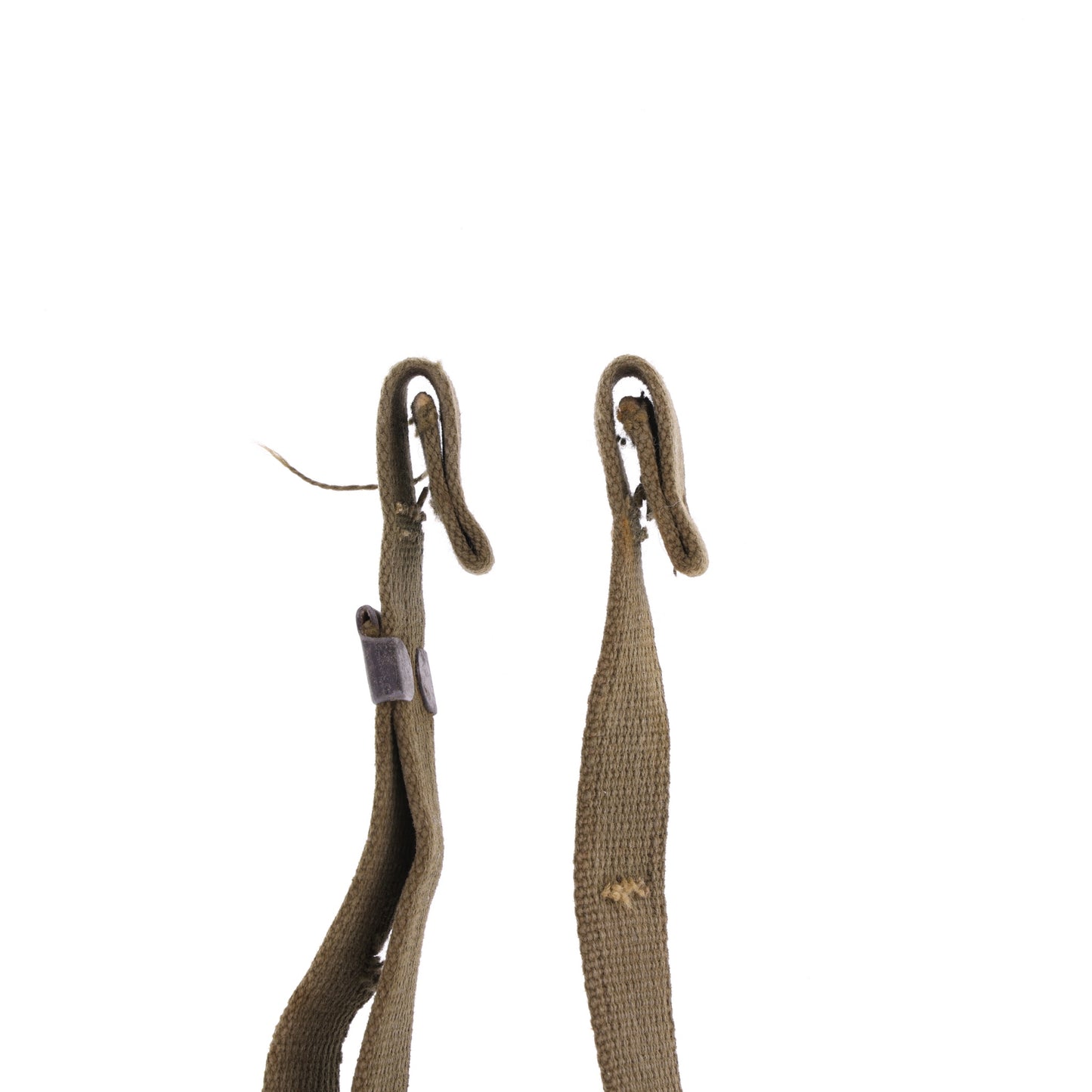 WWII U.S. M-1 Helmet Chinstraps with OD#7 Webbing