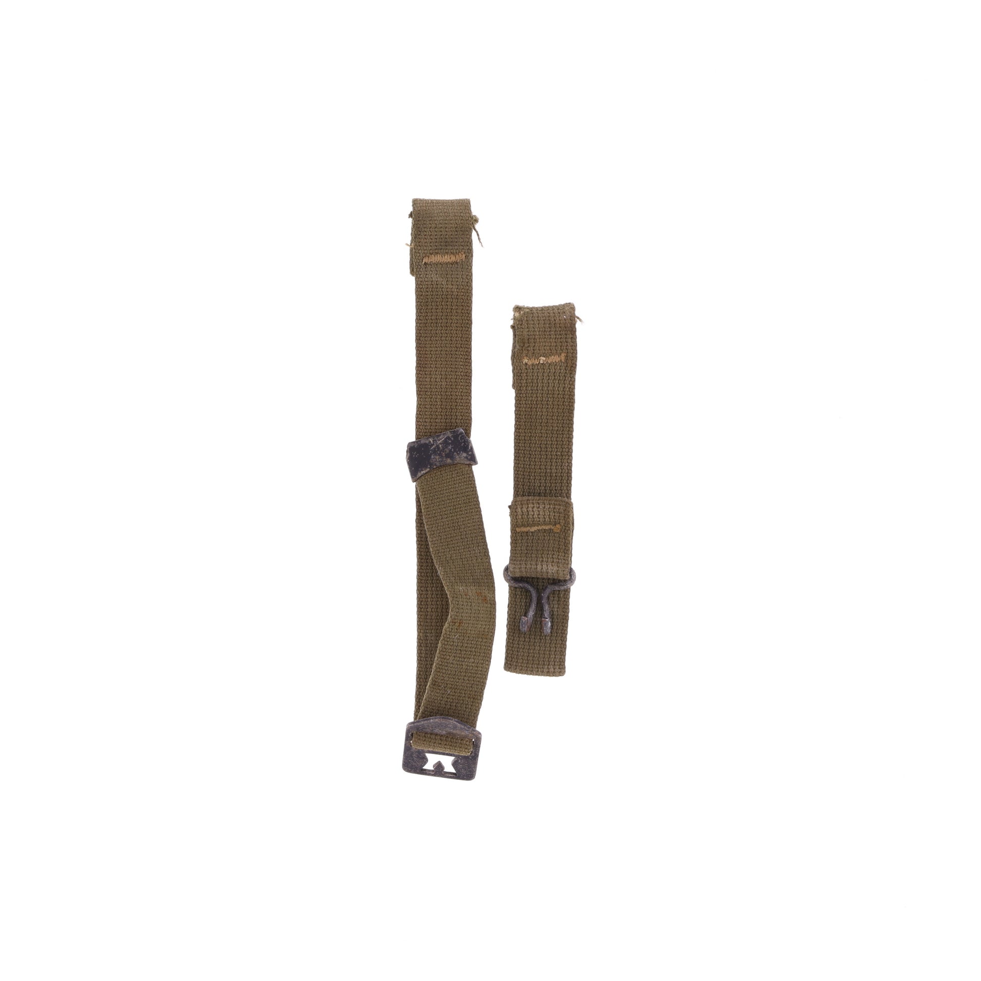 WWII U.S. M-1 Helmet Chinstraps with OD#7 Webbing