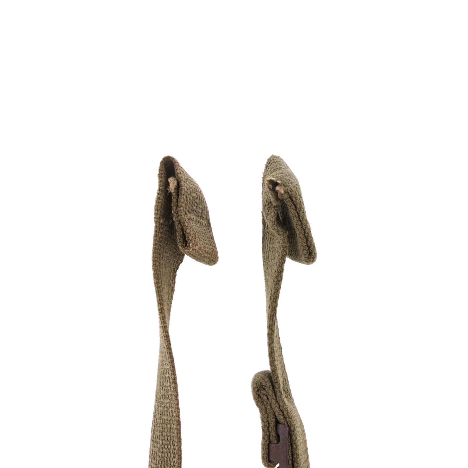 WWII U.S. M-1 Helmet Chinstraps with OD#7 Webbing