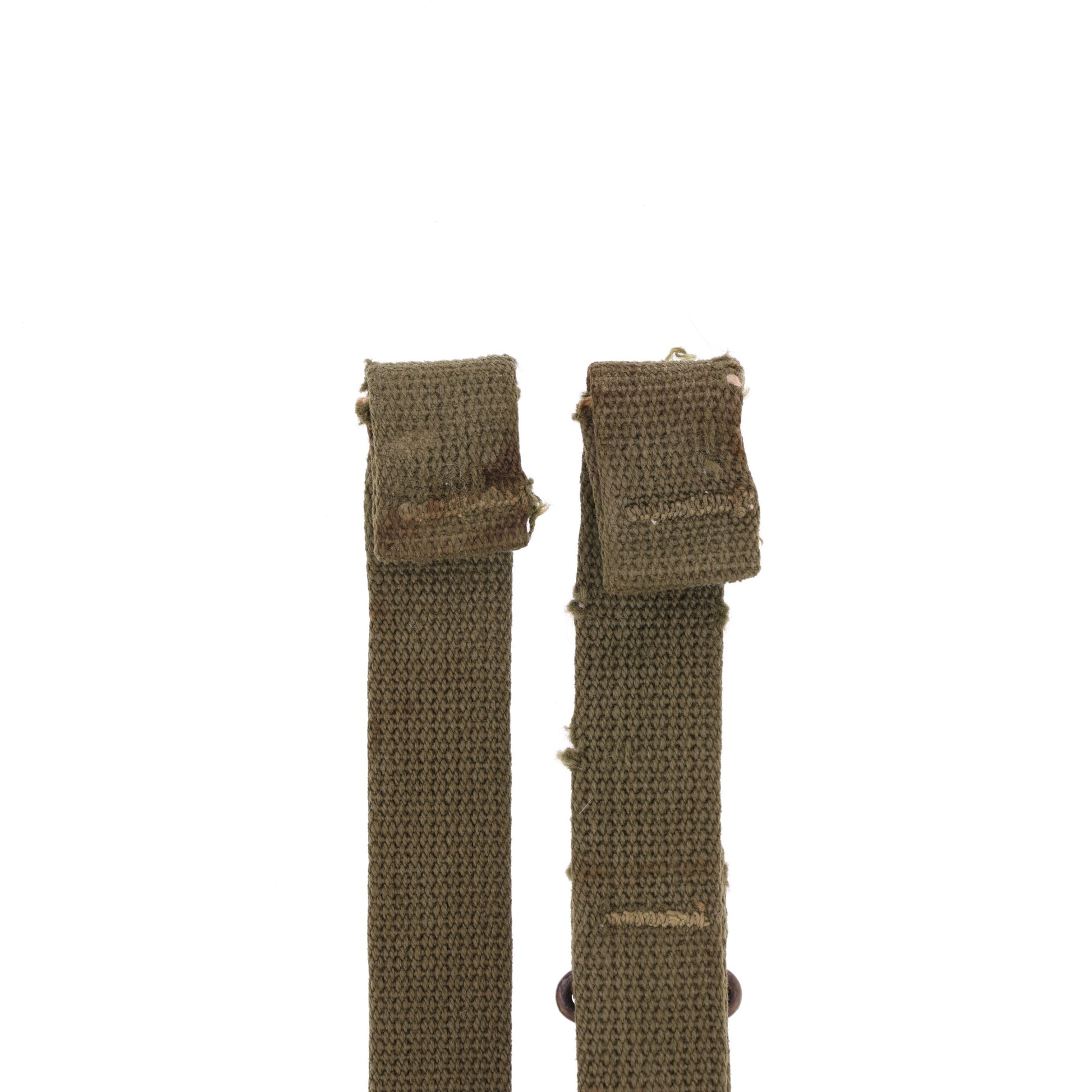 WWII U.S. M-1 Helmet Chinstraps with OD#7 Webbing