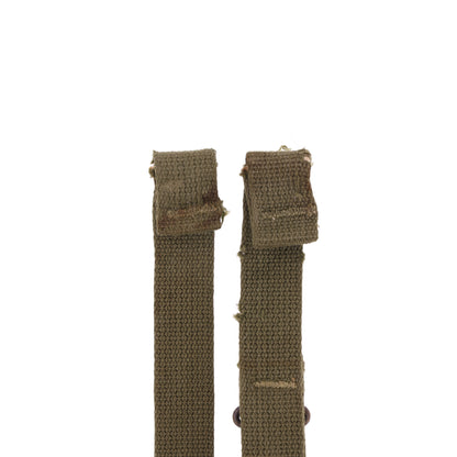 WWII U.S. M-1 Helmet Chinstraps with OD#7 Webbing