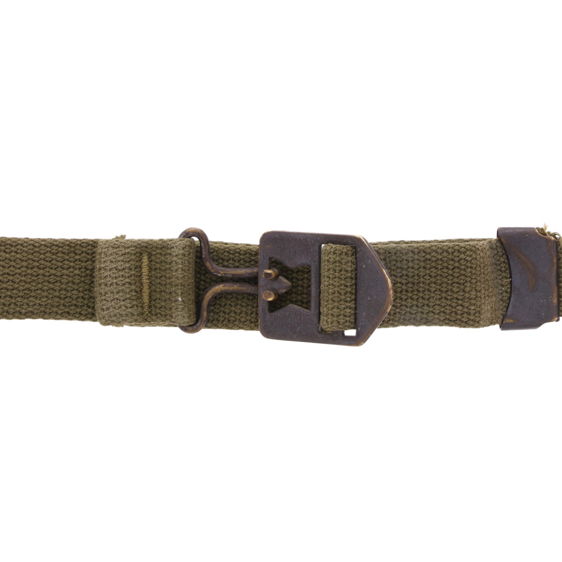 WWII U.S. M-1 Helmet Chinstraps with OD#7 Webbing