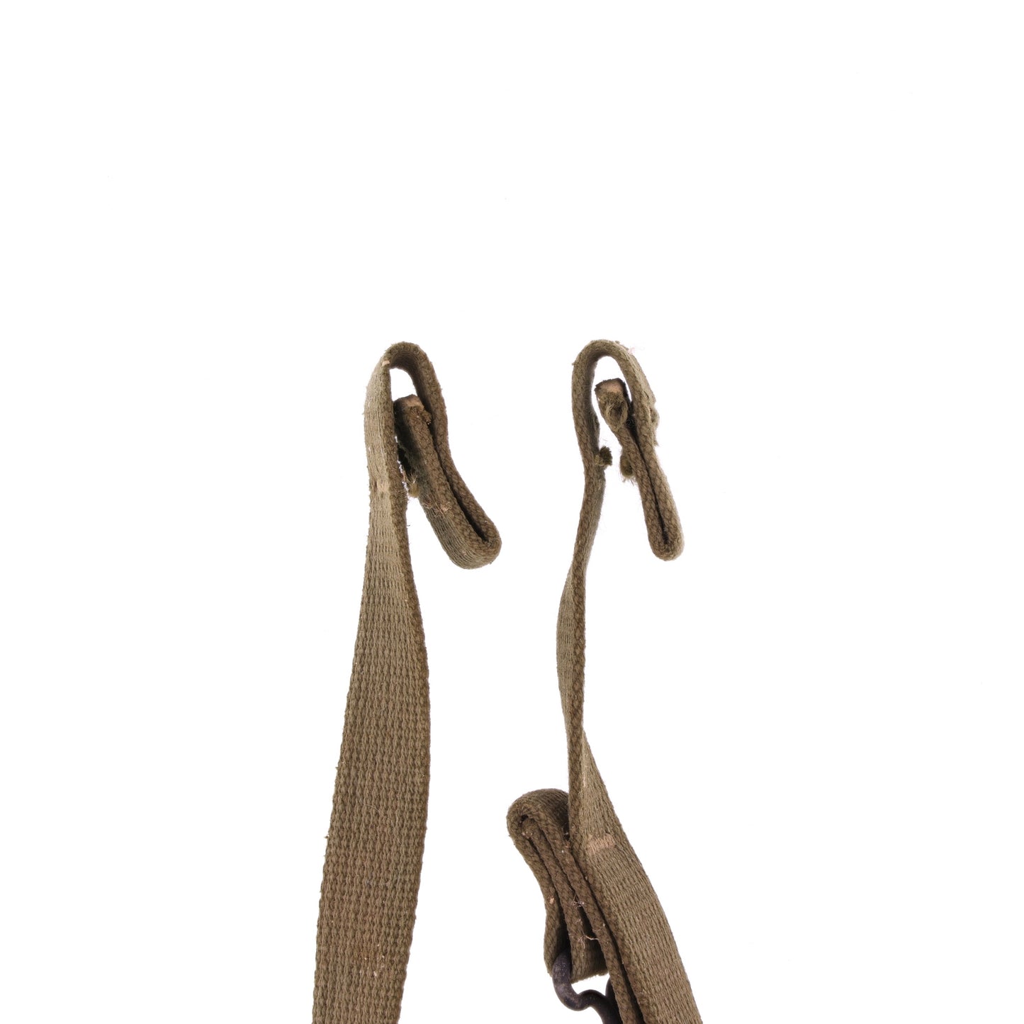 WWII U.S. M-1 Helmet Chinstraps with OD#7 Webbing