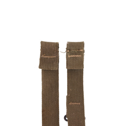 WWII U.S. M-1 Helmet Chinstraps with OD#7 Webbing