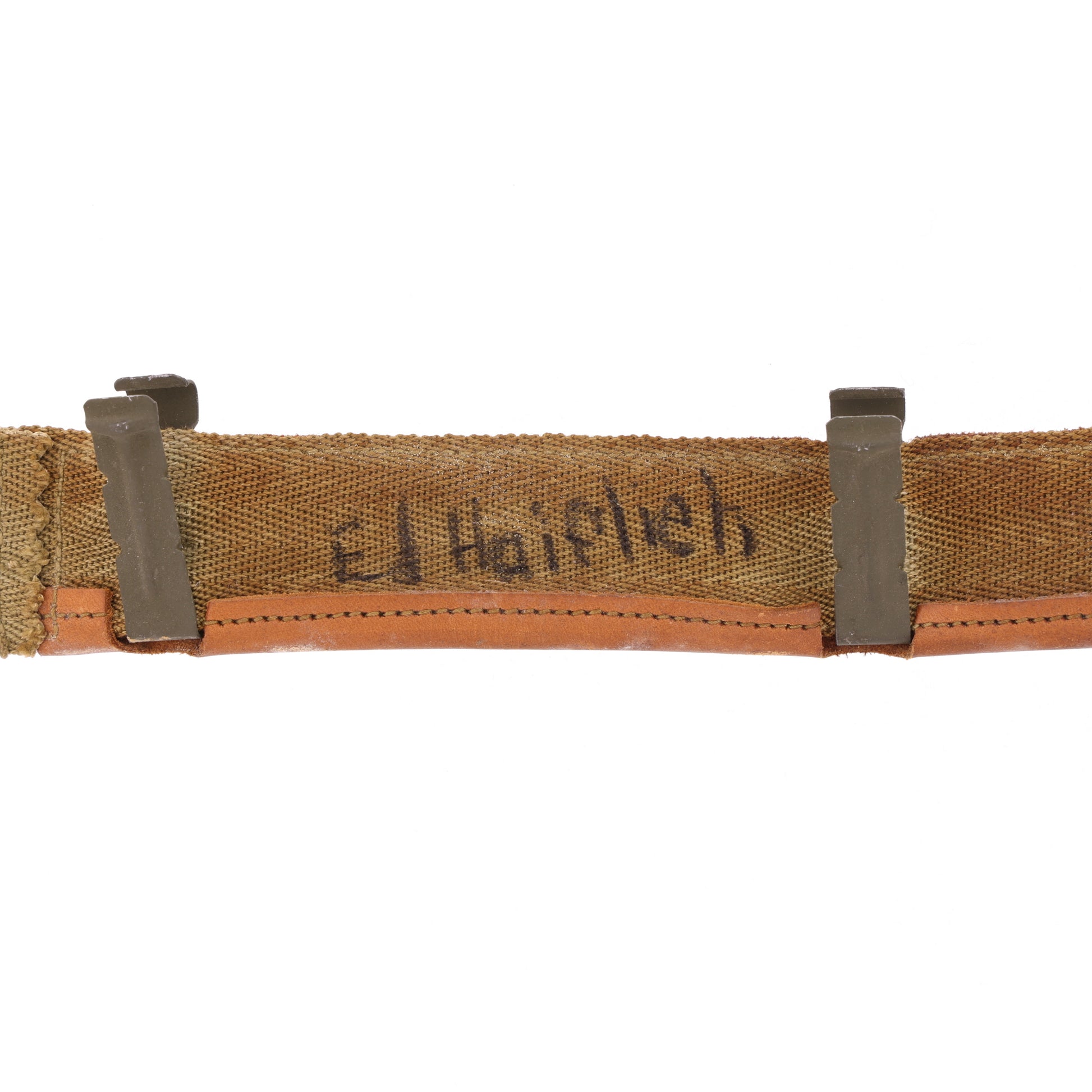 WWII U.S. M-1 Helmet Liner Headband by L. & N. Specialties Named to "Ed Haiflich"