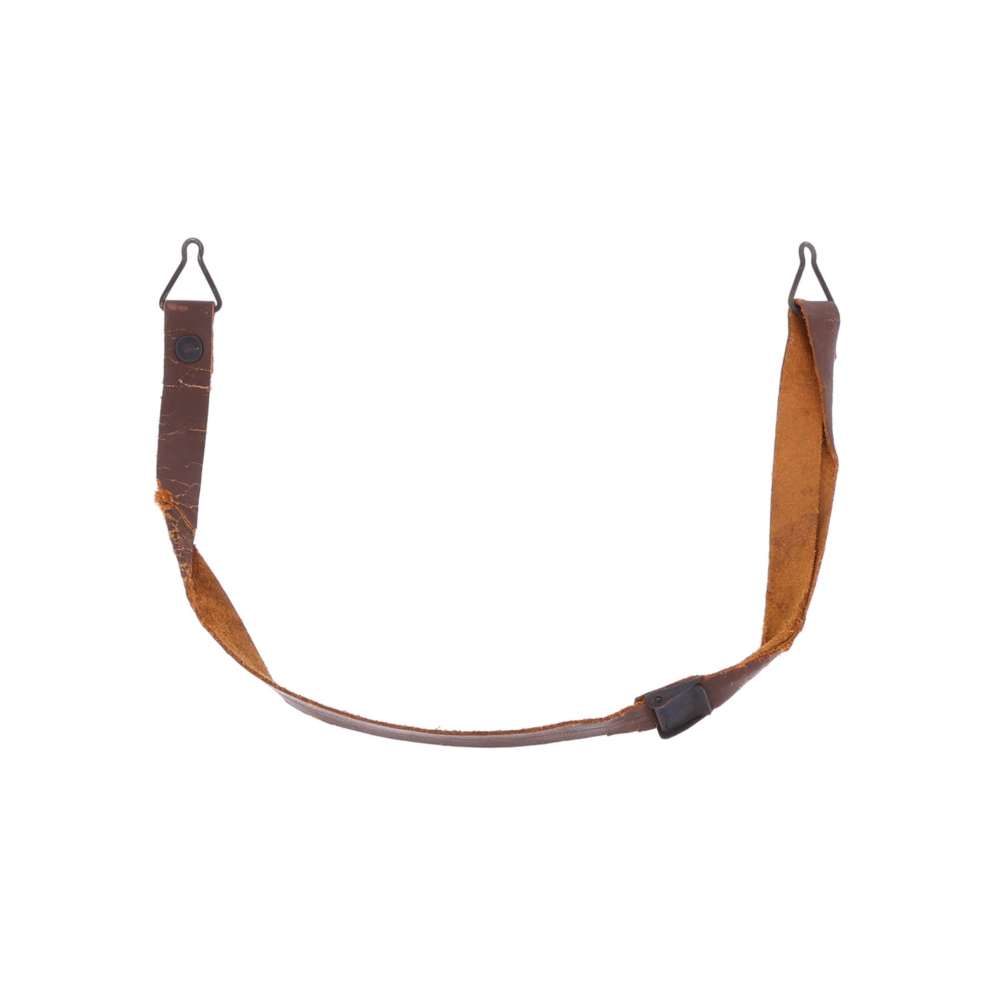 WWII U.S. M-1 Helmet Liner Leather Chinstrap with Black Buckle