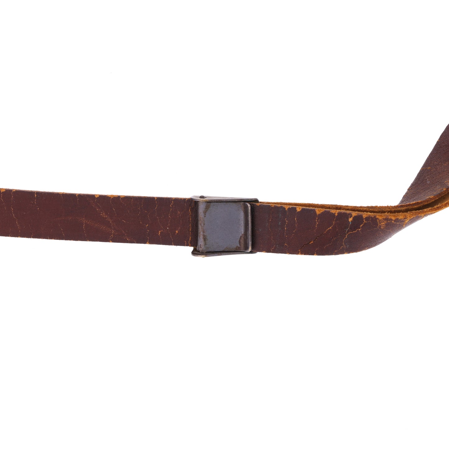 WWII U.S. M-1 Helmet Liner Leather Chinstrap with Black Buckle
