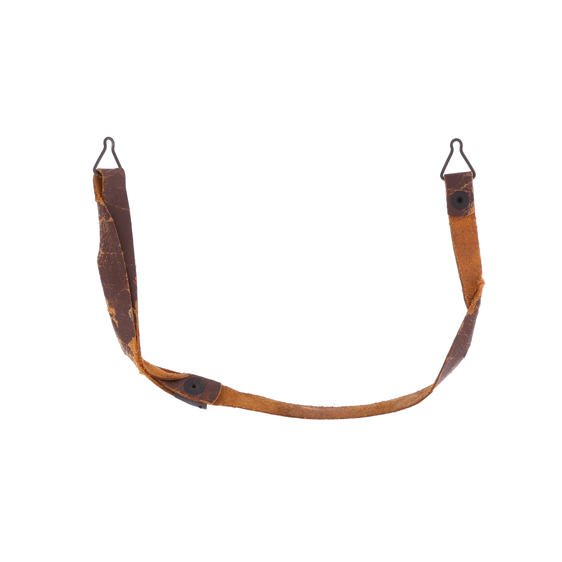 WWII U.S. M-1 Helmet Liner Leather Chinstrap with Black Buckle