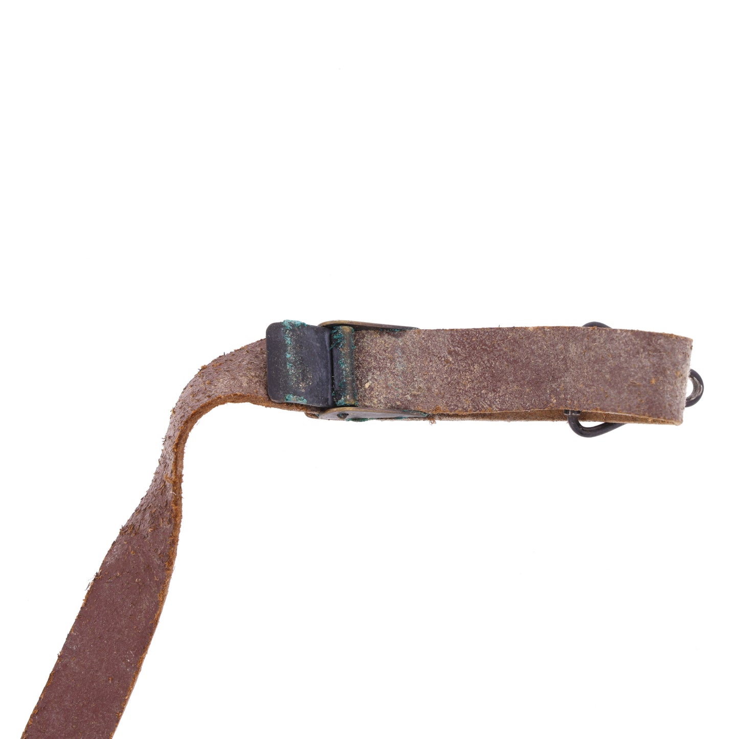 WWII U.S. M-1 Helmet Liner Leather Chinstrap with Black Buckle