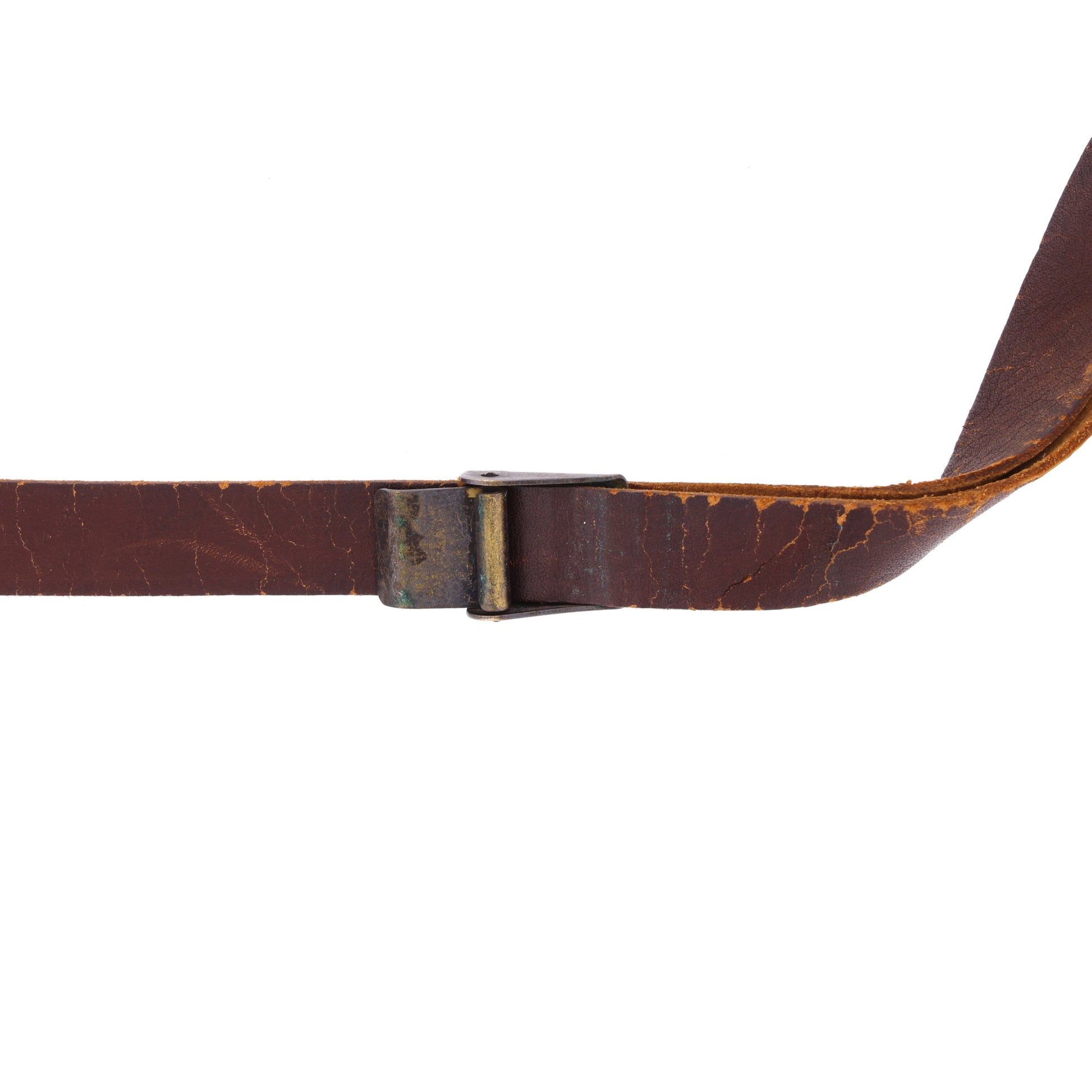 WWII U.S. M-1 Helmet Liner Leather Chinstrap with Black Buckle