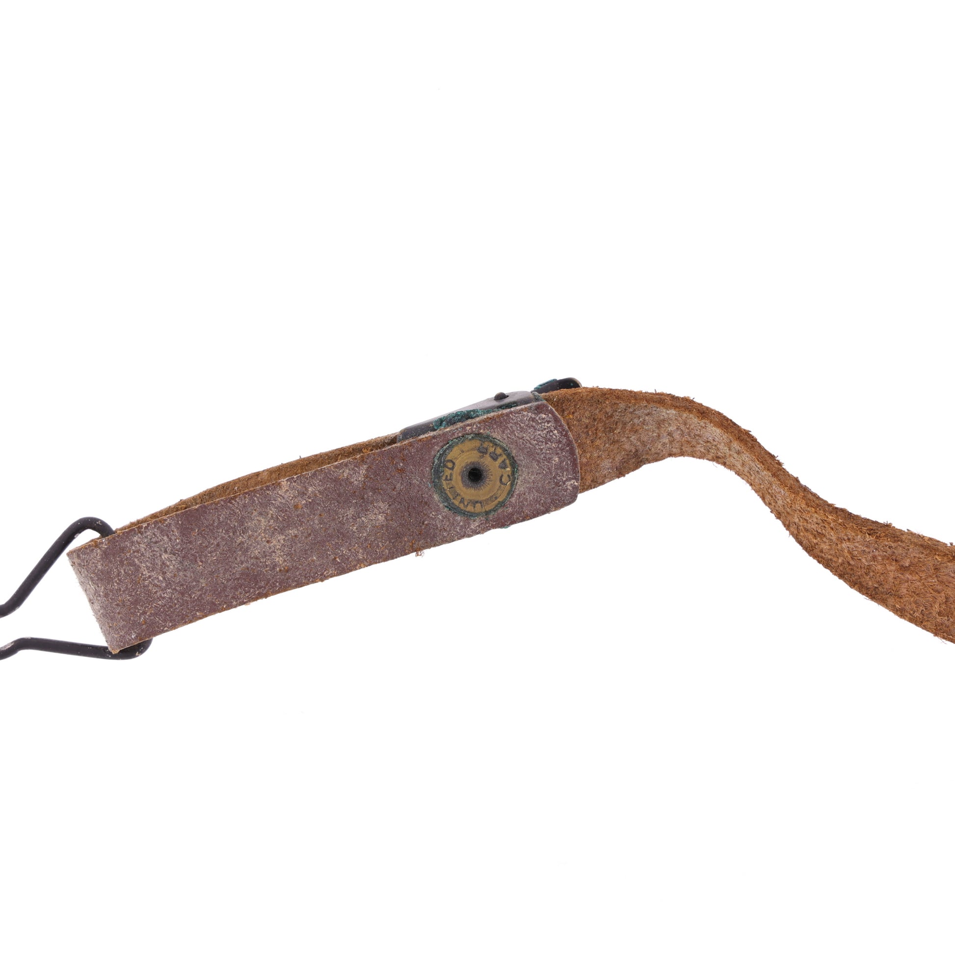 WWII U.S. M-1 Helmet Liner Leather Chinstrap with Black Buckle