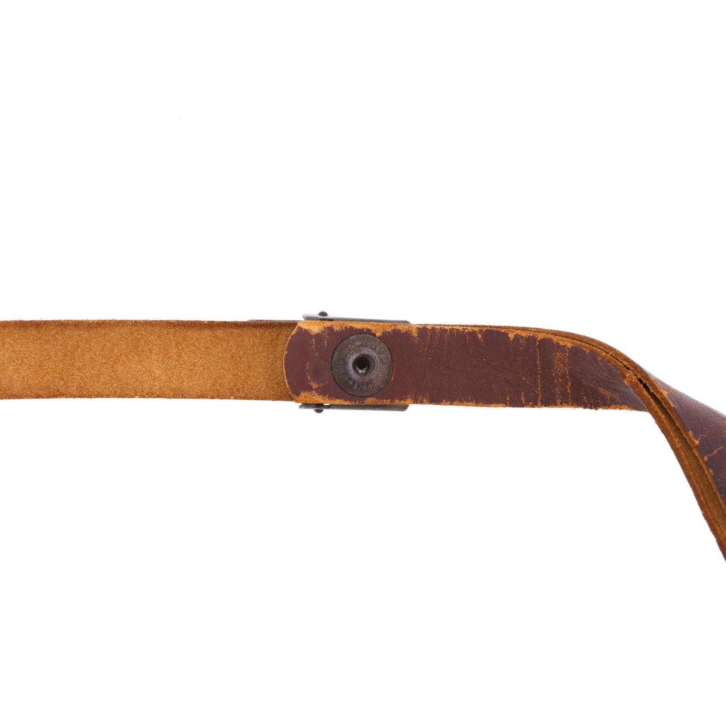 WWII U.S. M-1 Helmet Liner Leather Chinstrap with Black Buckle