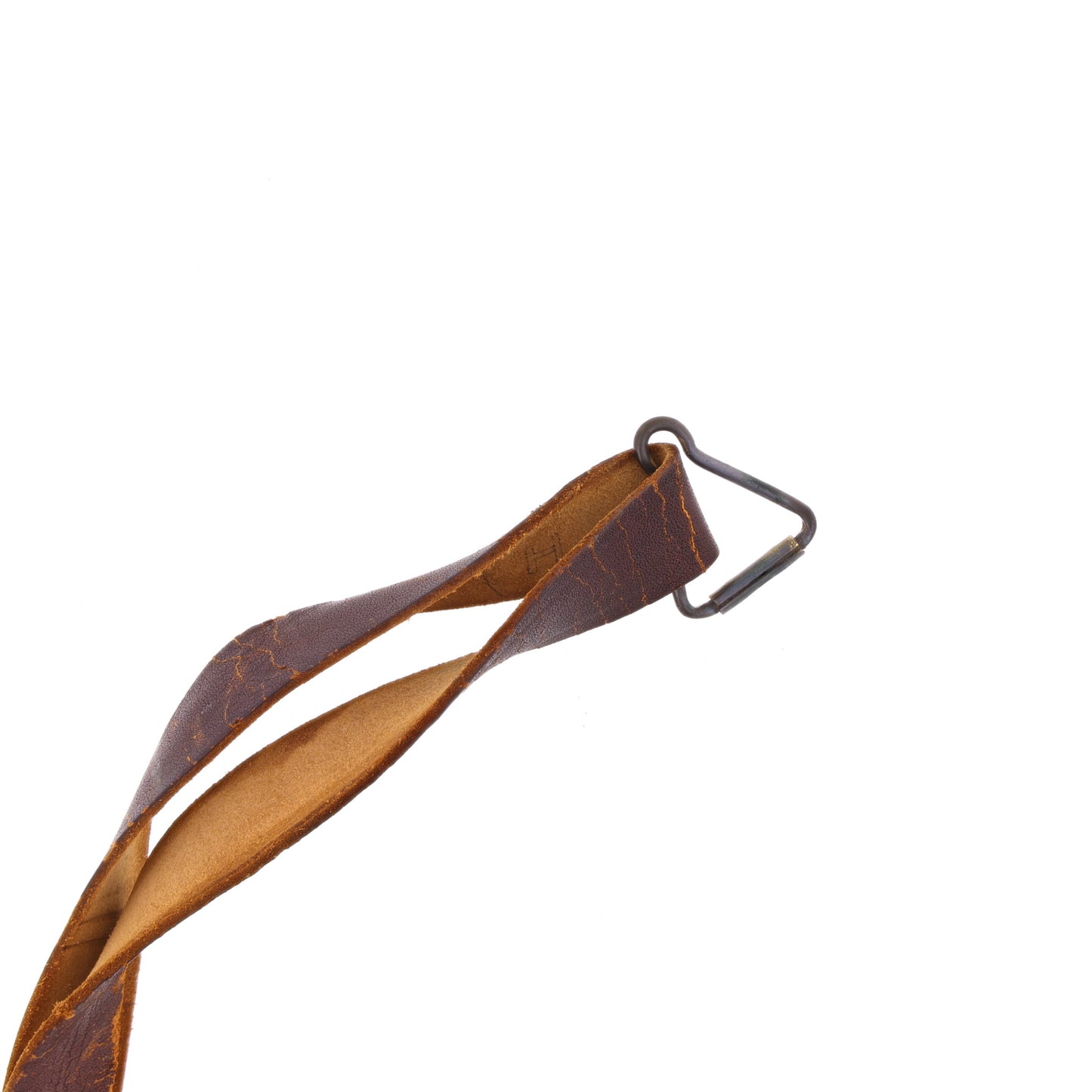 WWII U.S. M-1 Helmet Liner Leather Chinstrap with Black Buckle