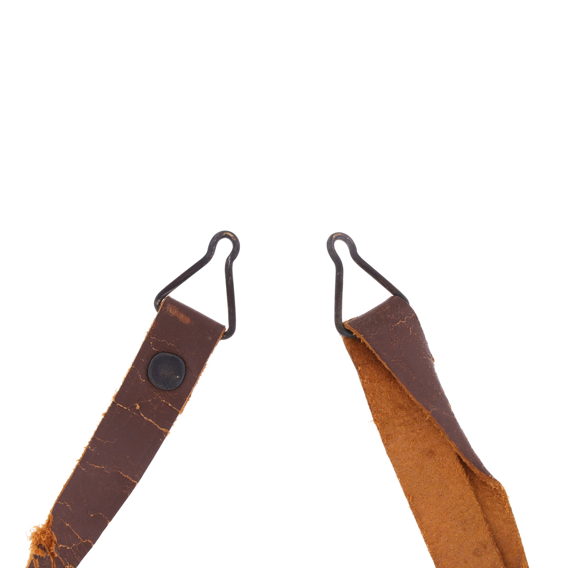 WWII U.S. M-1 Helmet Liner Leather Chinstrap with Black Buckle