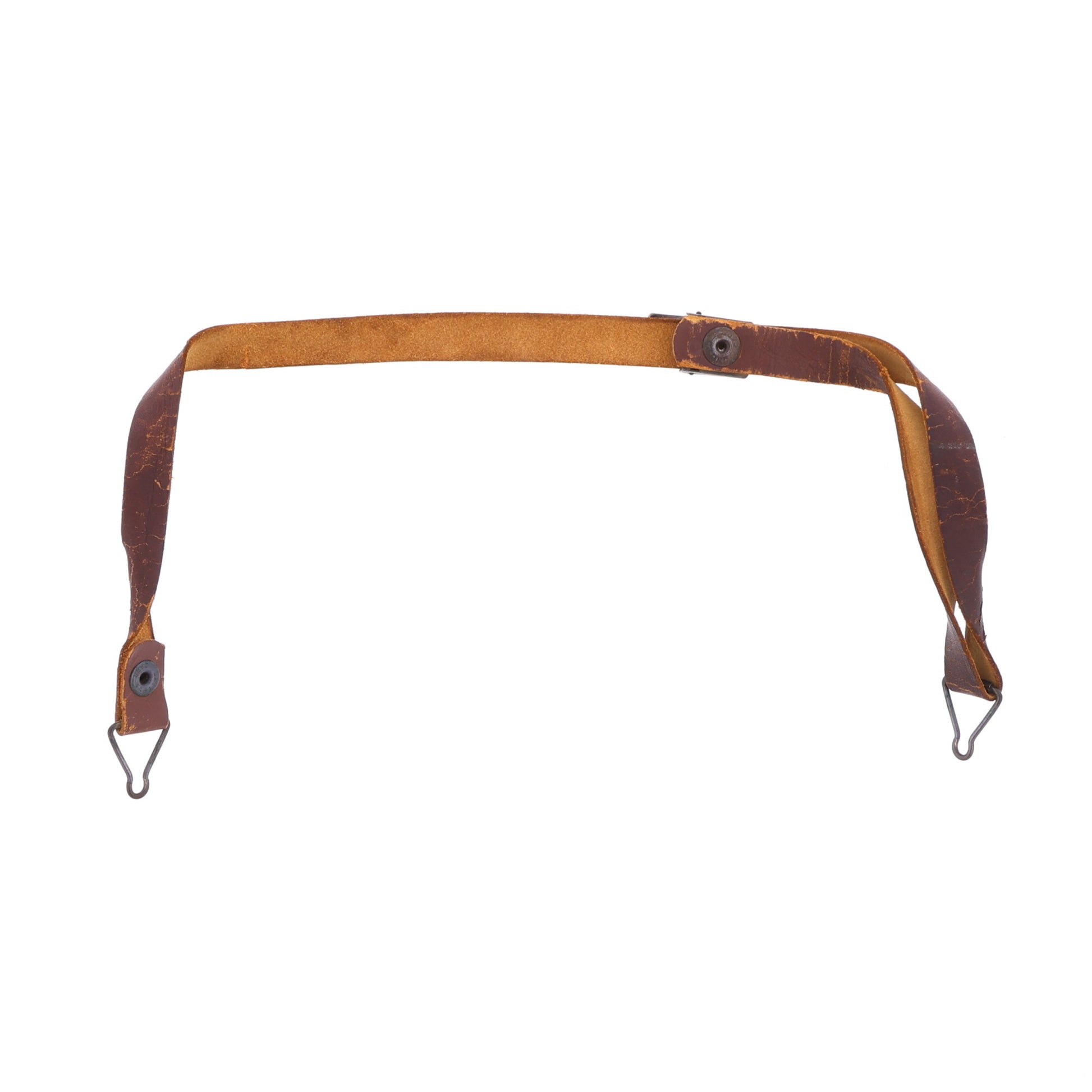 WWII U.S. M-1 Helmet Liner Leather Chinstrap with Black Buckle
