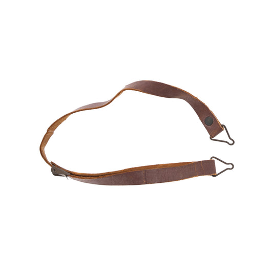 WWII U.S. M-1 Helmet Liner Leather Chinstrap with Green Buckle