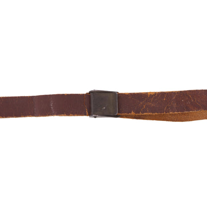 WWII U.S. M-1 Helmet Liner Leather Chinstrap with Green Buckle