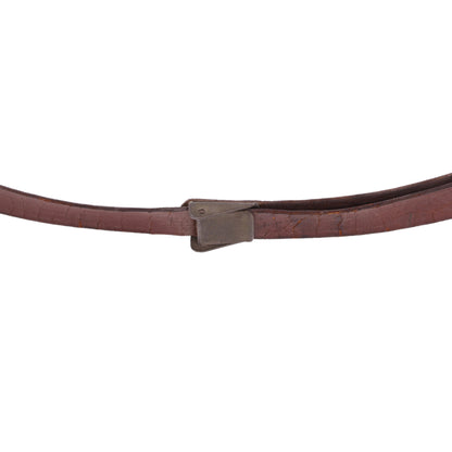 WWII U.S. M-1 Helmet Liner Leather Chinstrap with Green Buckle