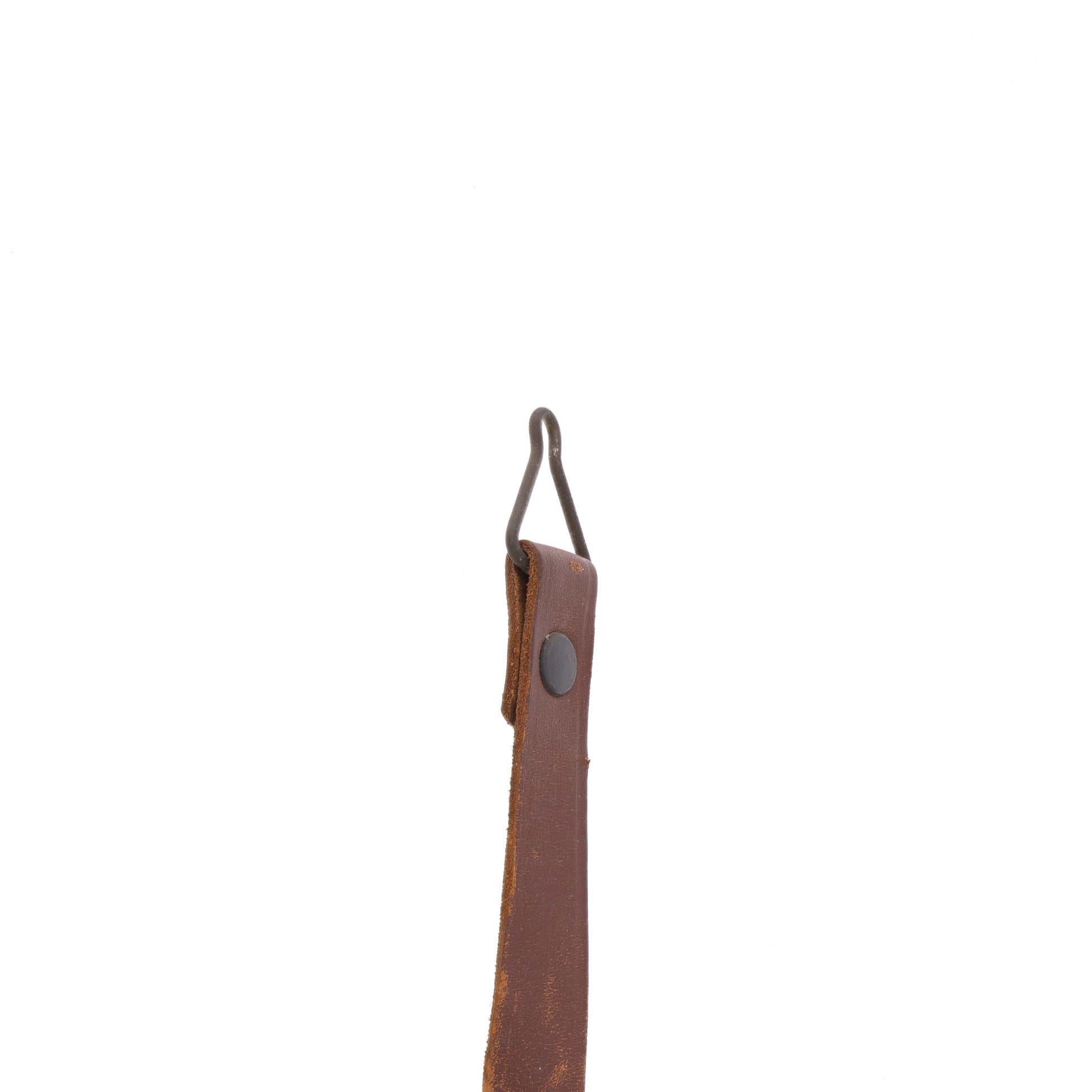 WWII U.S. M-1 Helmet Liner Leather Chinstrap with Green Buckle