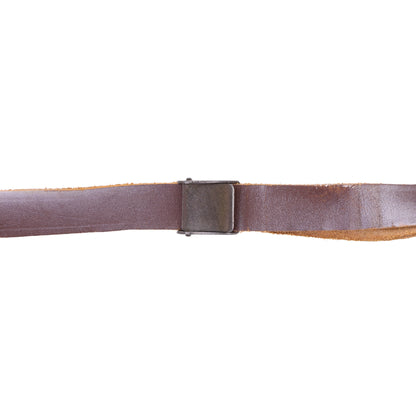 WWII U.S. M-1 Helmet Liner Leather Chinstrap with Green Buckle