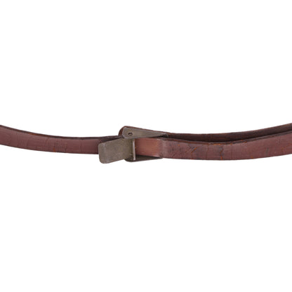 WWII U.S. M-1 Helmet Liner Leather Chinstrap with Green Buckle