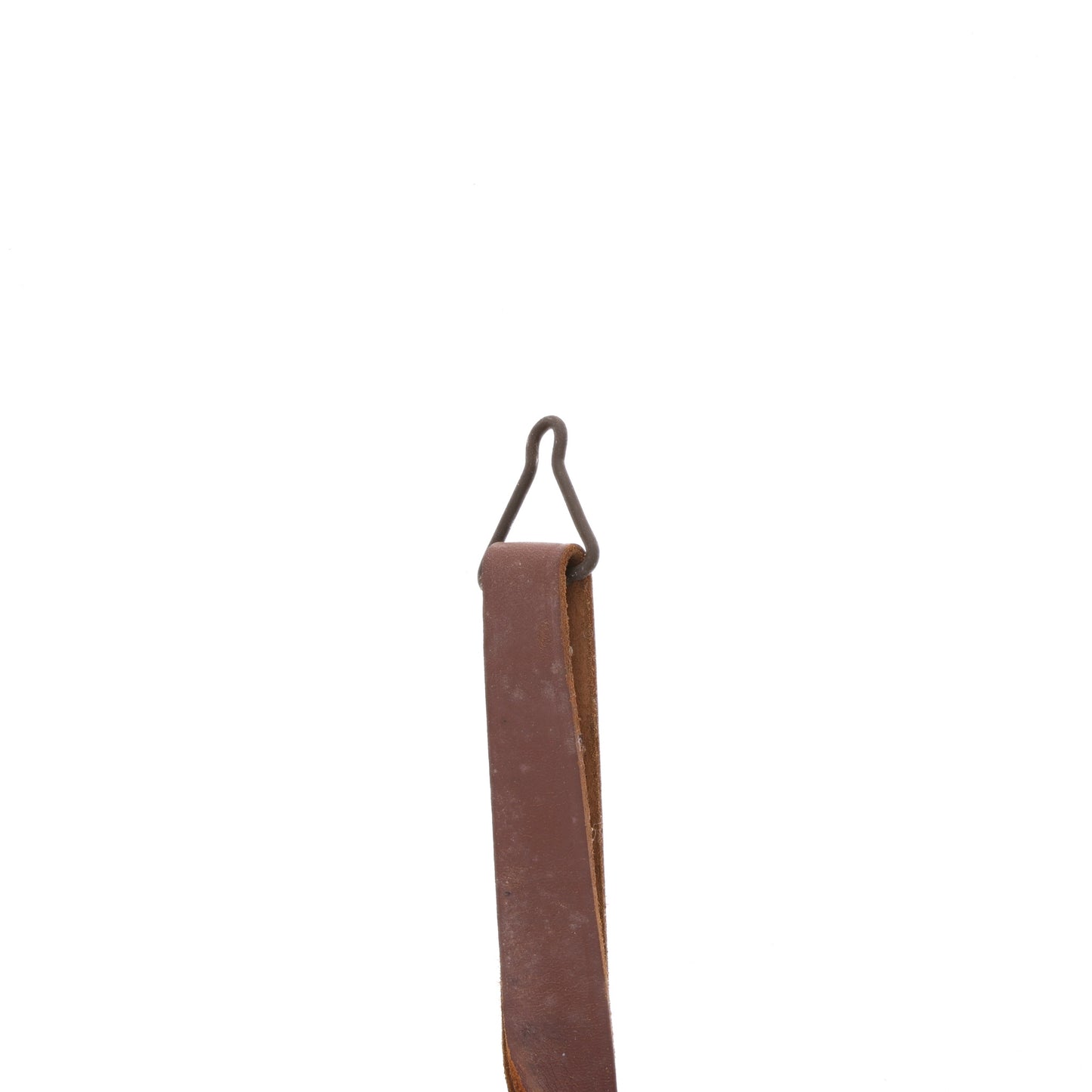 WWII U.S. M-1 Helmet Liner Leather Chinstrap with Green Buckle