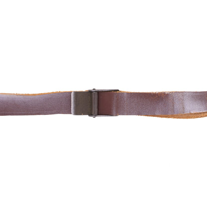 WWII U.S. M-1 Helmet Liner Leather Chinstrap with Green Buckle