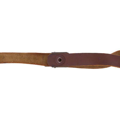 WWII U.S. M-1 Helmet Liner Leather Chinstrap with Green Buckle